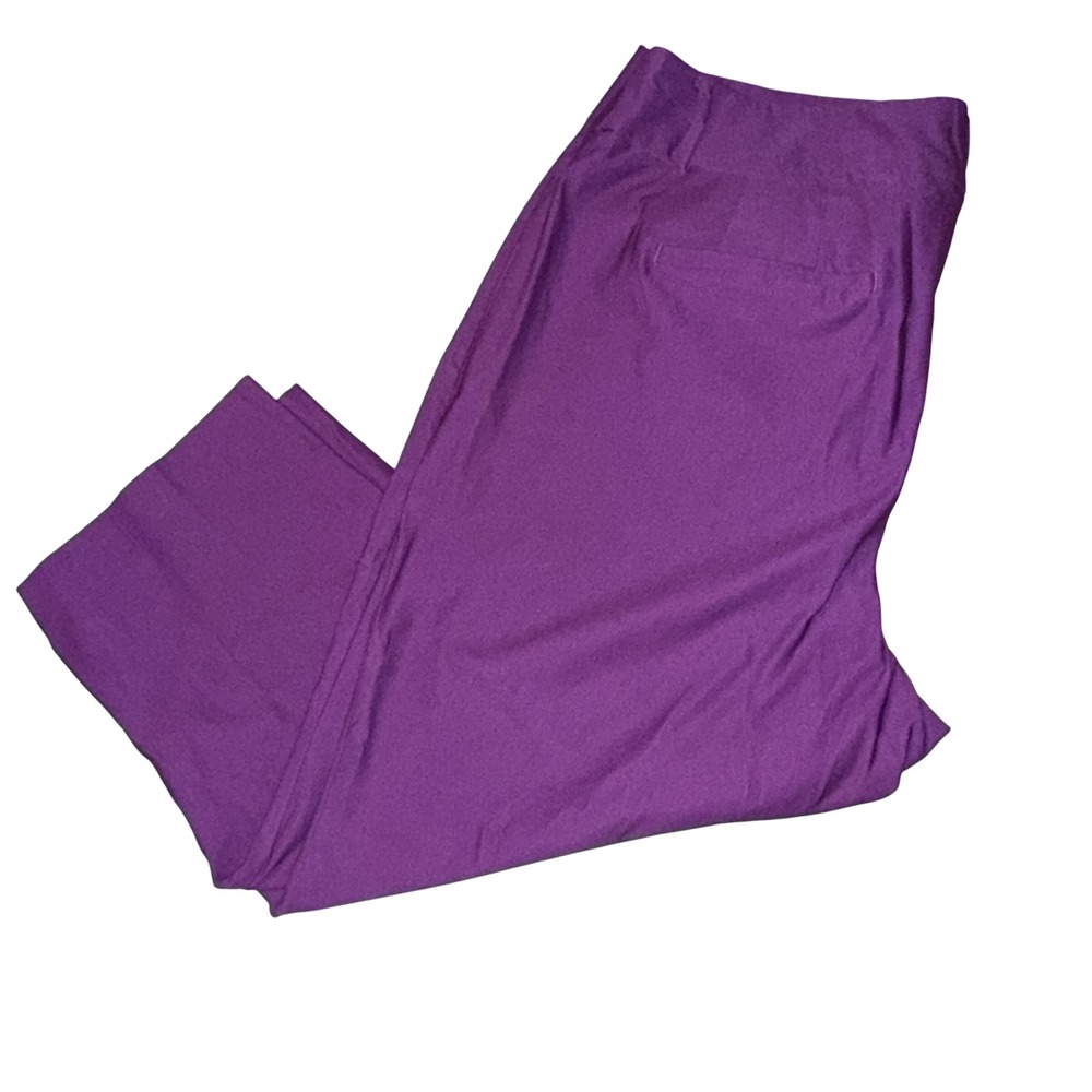 Lane Bryant Dress Pants 22 Purple Straight Leg Stretch Career Trousers